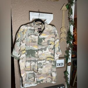 Vintage Harley-Davidson Tori Richard Hawaiian Aloha Shirt Motorcycle Pattern XL